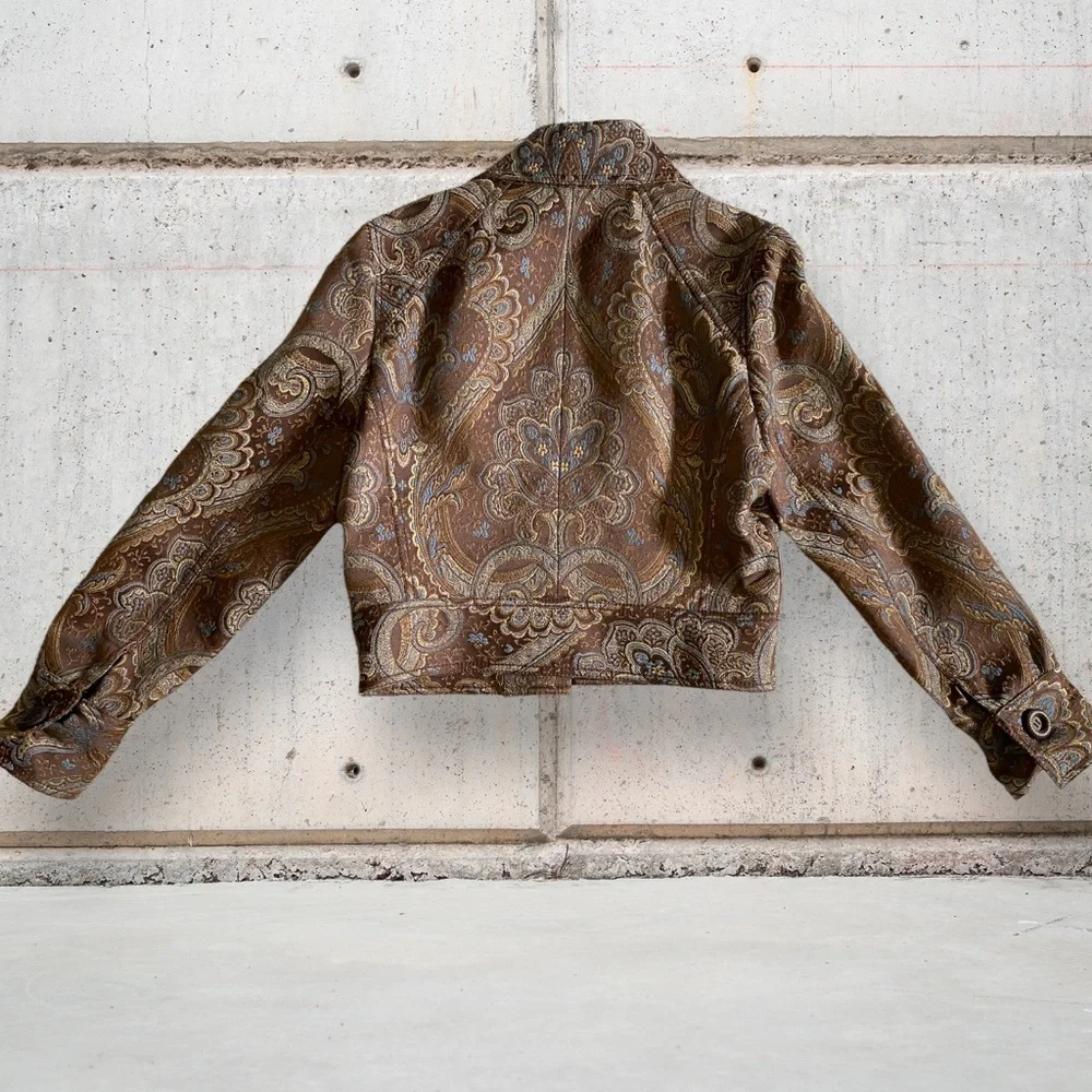 Retro brown paisley jacket - Picture 3 of 6